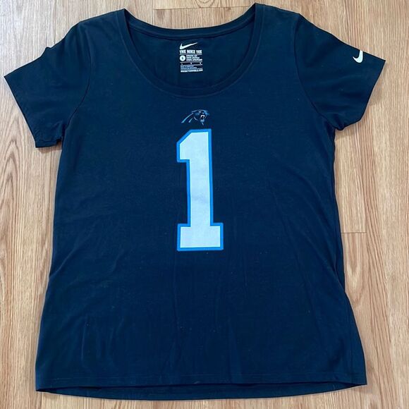 Nike Carolina Panthers Cam Newton T-shirt Large Black Football Sports New - Picture 1 of 8